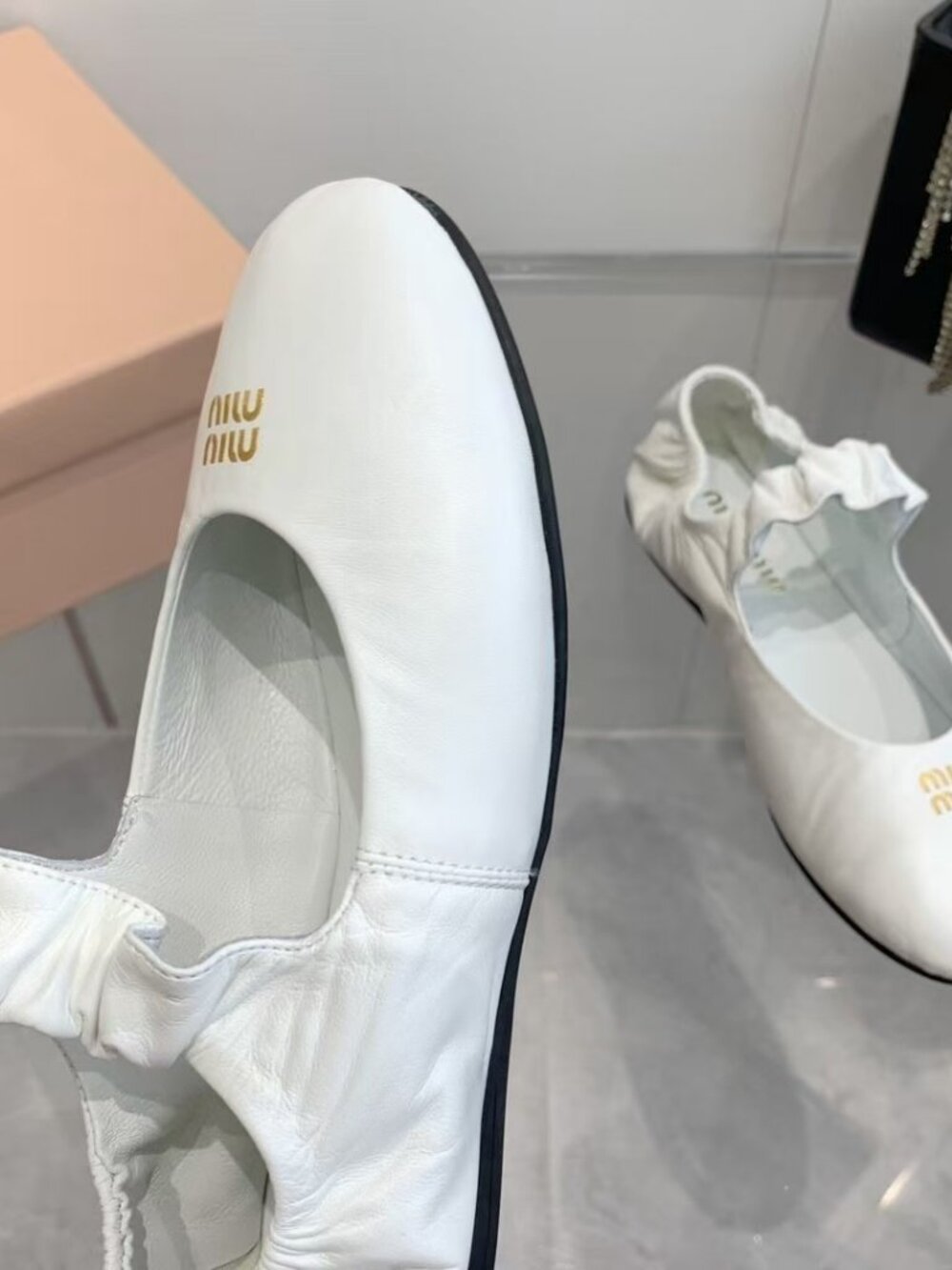 Miu Miu Women White ballet shoes - Picture 4 of 8